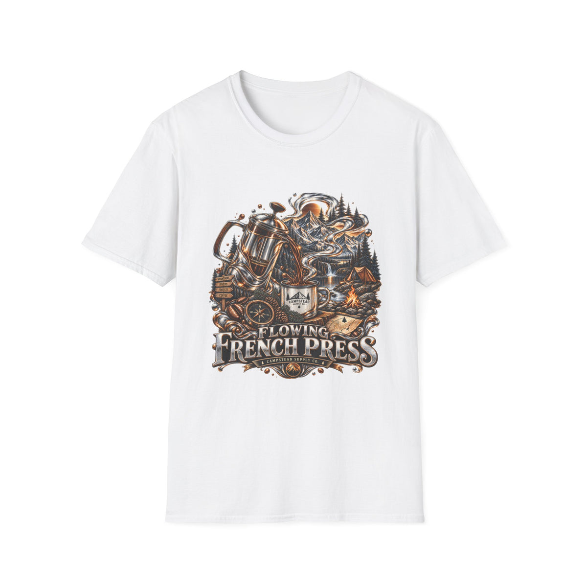 Flowing French Press T-Shirt
