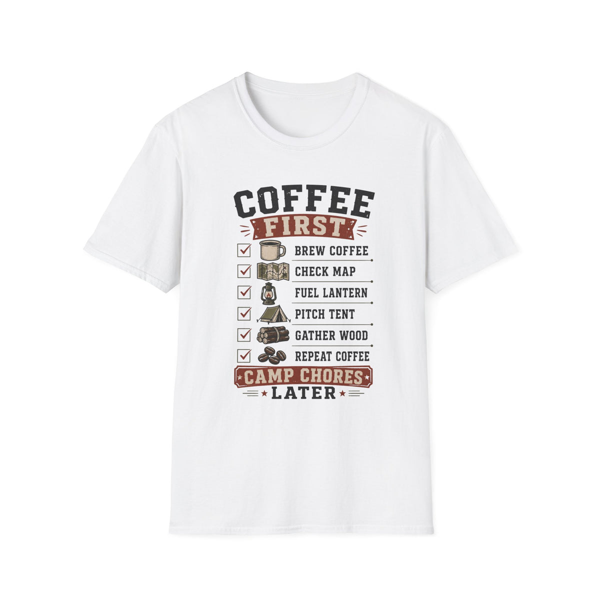 Coffee First Camping T‑Shirt