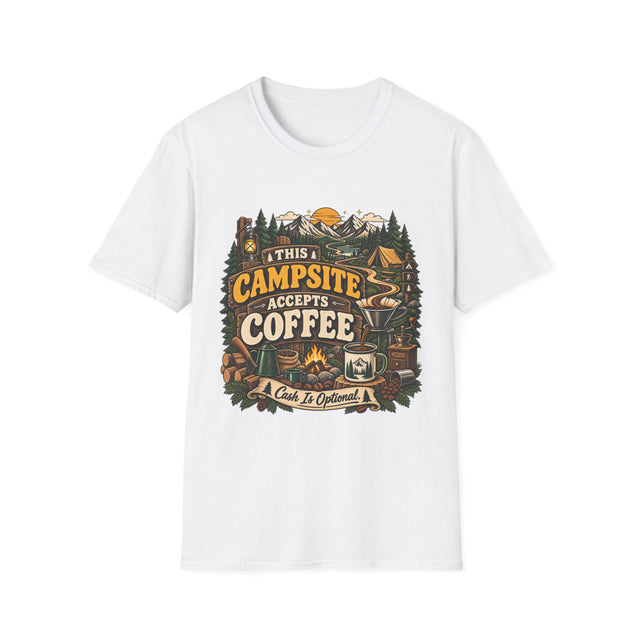 THIS CAMPSITE ACCEPTS COFFEE T-SHIRTS